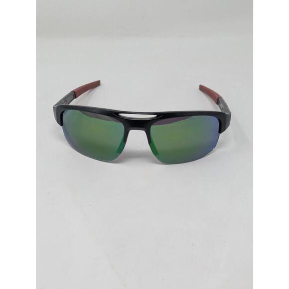 Oakley Sunglasses OO9424-0270 Mercenary Matte Black Red Frames Teal Flash Lens - Picture 2 of 9
